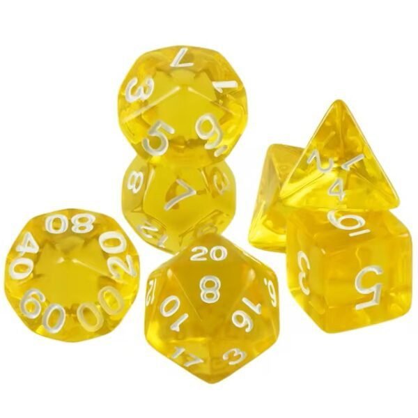 Transparent Hues Yellow with White Numbers