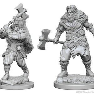 Human Male Barbarian: D&D Nolzur's Marvelous Unpainted Miniatures (W1)