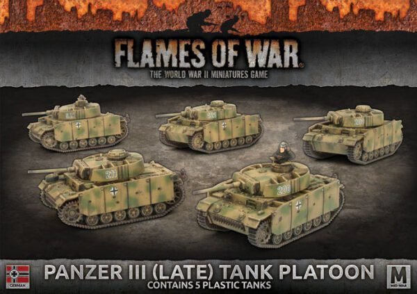 Panzer III (Late) Tank Platoon (x5 Plastic)