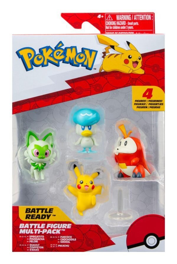 Pokemon Battle Figure Multipack 4-Pack (Pikachu, Fuecoco, Sprigatito, Quaxly)