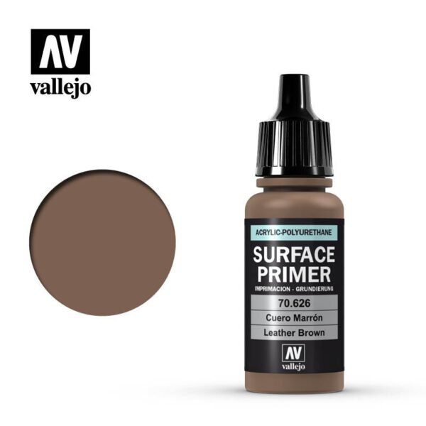 Vallejo Polyurethane - Primer Leather Brown 17ml