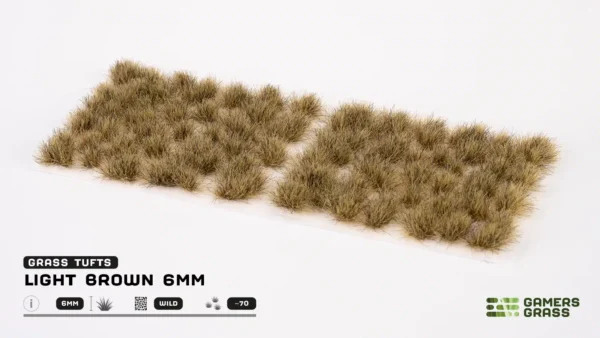 Light Brown 6mm Wild Static Grass Tufts