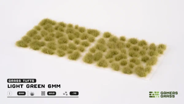 Light Green 6mm Wild Static Grass Tufts
